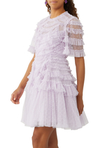 Marilla Ruffle Micro Mini Dress